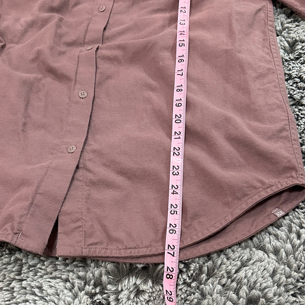 Lululemon Athletica Plum Button-Down Flannel Shirt - Picture 12 of 12